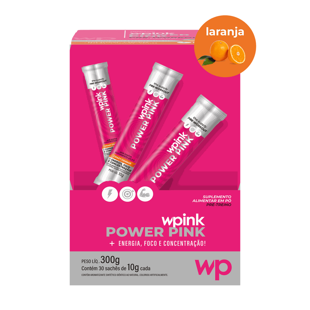 Power Pink de laranja Pré-treino 300g