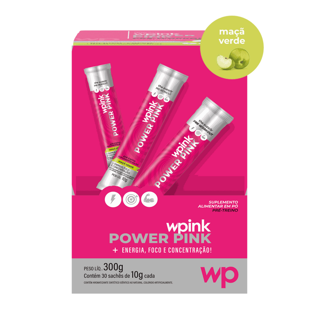 Power Pink de Maçã verde Pré-treino 300g